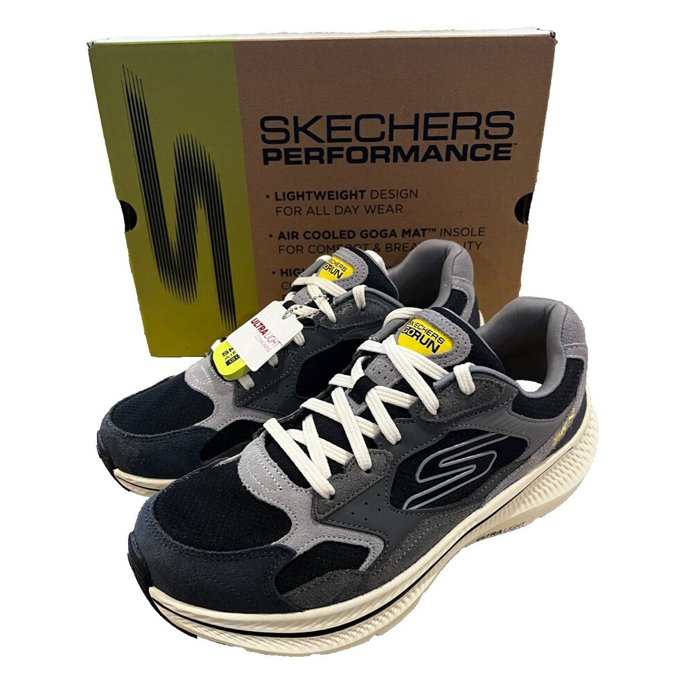 Skechers Go Run Consistent 2.0 Athletic Charcoal / Black Sneakers size 9.5 NEW